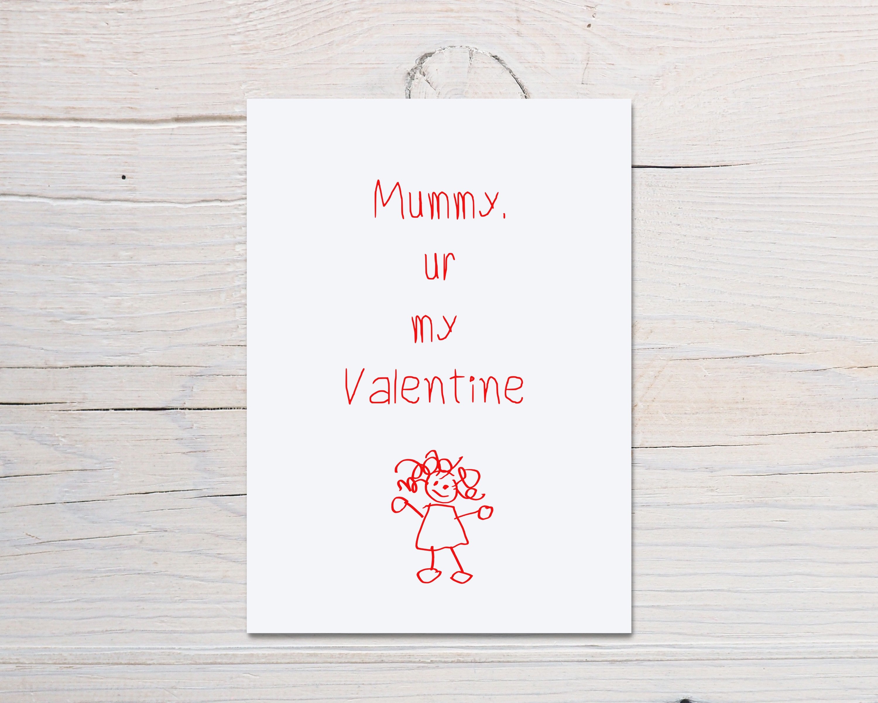 Valentines Card | Mummy, Ur My Valentine | Cute Card | Mummy Valentine