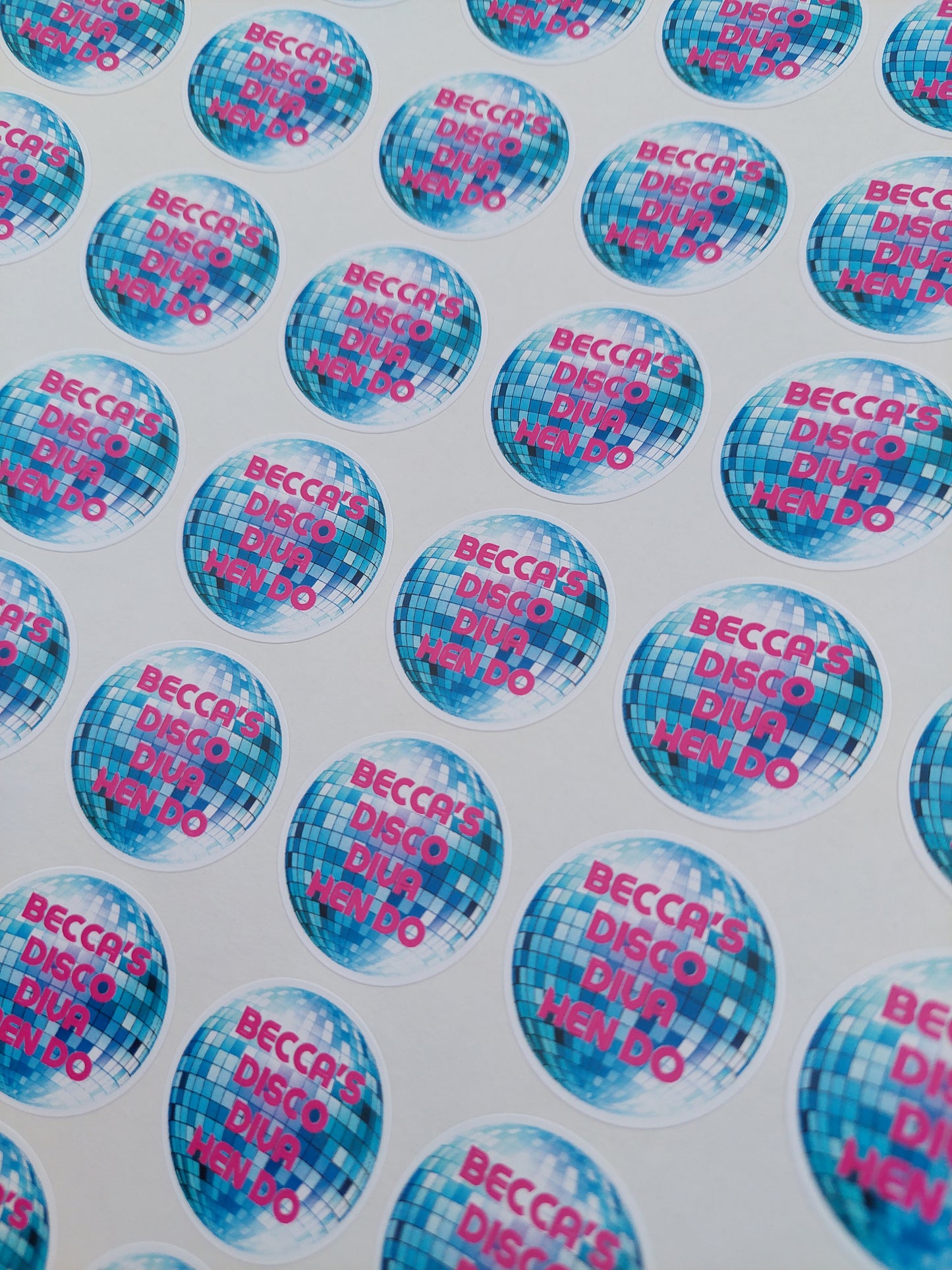 Disco Diva Stickers | Various Sizes | Disco Birthday Hen Party Supplies | Disco Theme Party