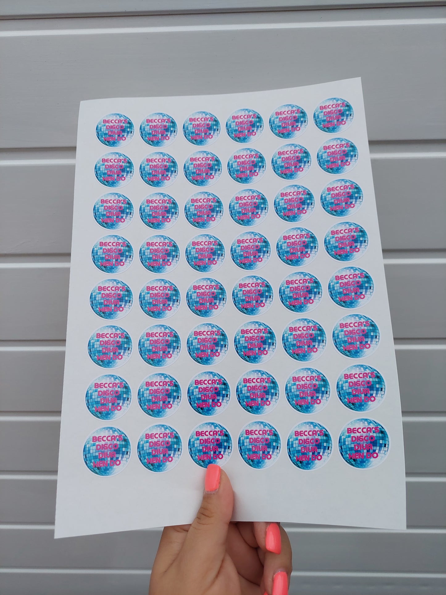 Disco Diva Stickers | Various Sizes | Disco Birthday Hen Party Supplies | Disco Theme Party