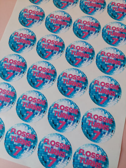 Disco Diva Stickers | Various Sizes | Disco Birthday Hen Party Supplies | Disco Theme Party