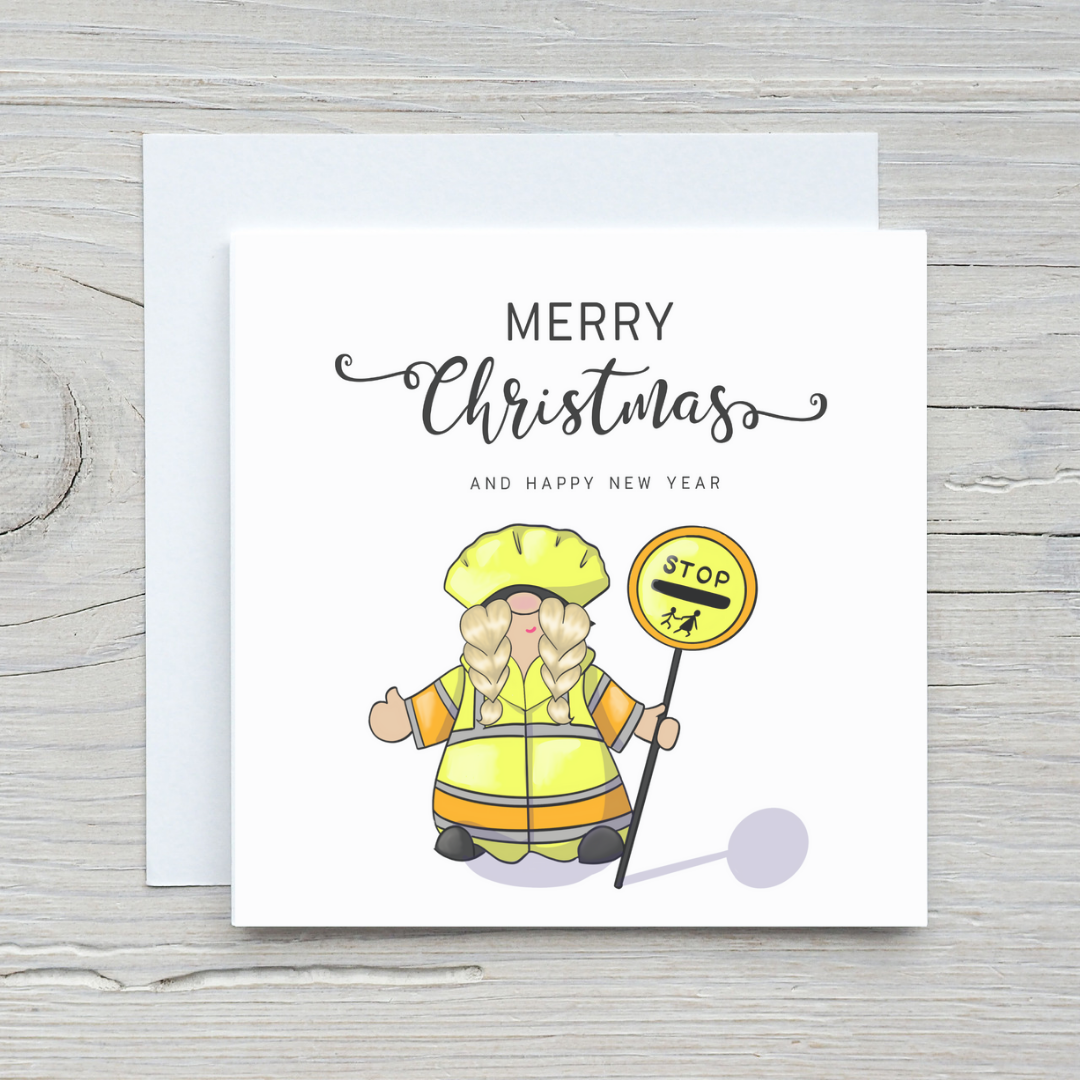 Christmas Card | School Lollipop Lady Christmas Card | Teacher Christmas Card