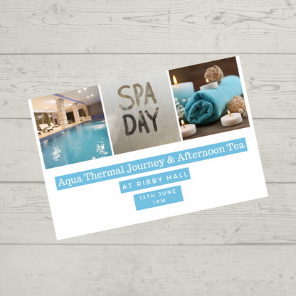 A6 Print | Spa Day Gift Voucher | Gift Ticket Idea