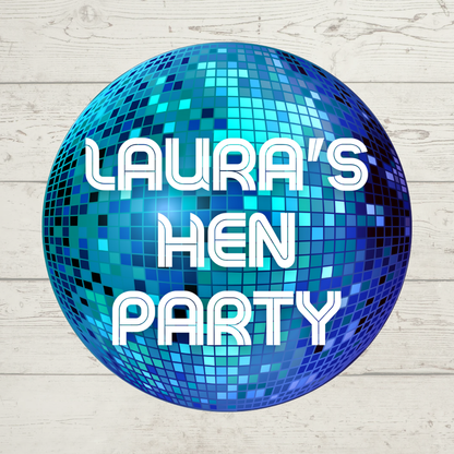 Blue Disco Diva Stickers | Various Sizes | Disco Birthday Hen Party Supplies | Disco Theme Party