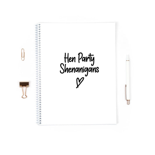 Wedding Notebook | Hen Party Shenanigans | Wedding Planner