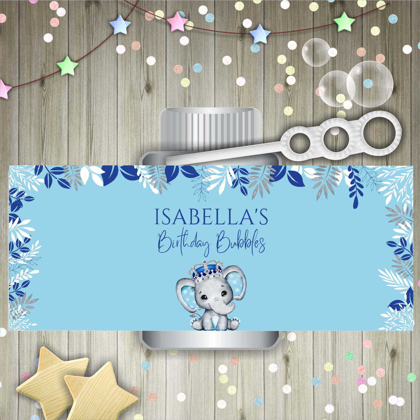 Bubble Wrapper Sticker Labels | Blue Elephant Bubble Labels | Bubble Stickers | Bubble Party Favours | Party Stickers