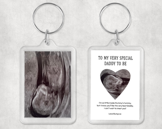 Keyring Gift | Daddy To Be | Scan Photo Keyring | Gift Idea