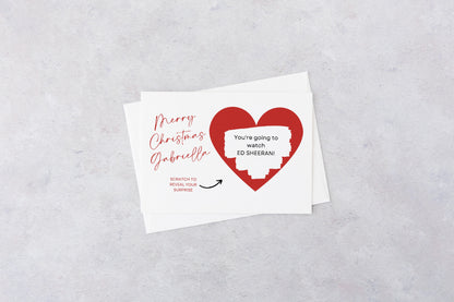 A6 Red Surprise Ticket Print | Personalised Christmas Ticket | Christmas Scratch Reveal | Gift Idea