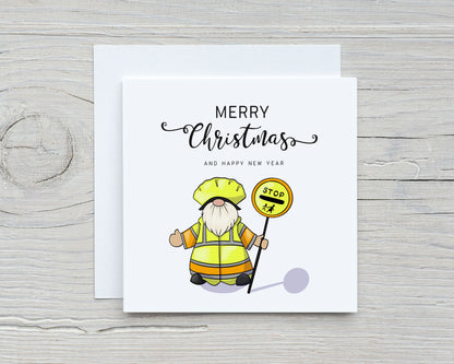 Christmas Card | School Lollipop Man Christmas Card | Teacher Christmas Card