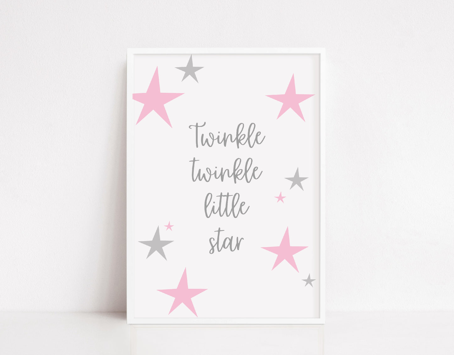 Children's Print | Pink Twinkle Star Print | Nursery Print