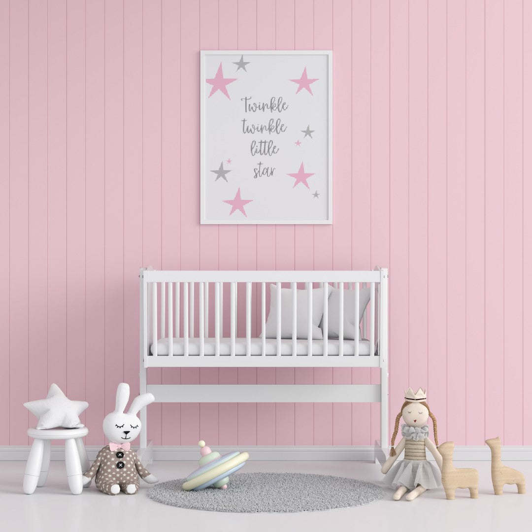 Children's Print | Pink Twinkle Star Print | Nursery Print