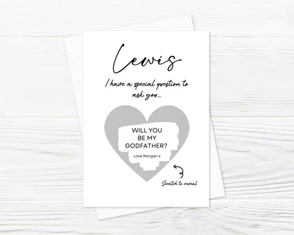 Silver Scratch Card | Surprise Card | Godmother - Godfather Scratch Reveal Card