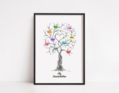 Family Print | My Grandchildren | Family Tree Print | Personalised Print