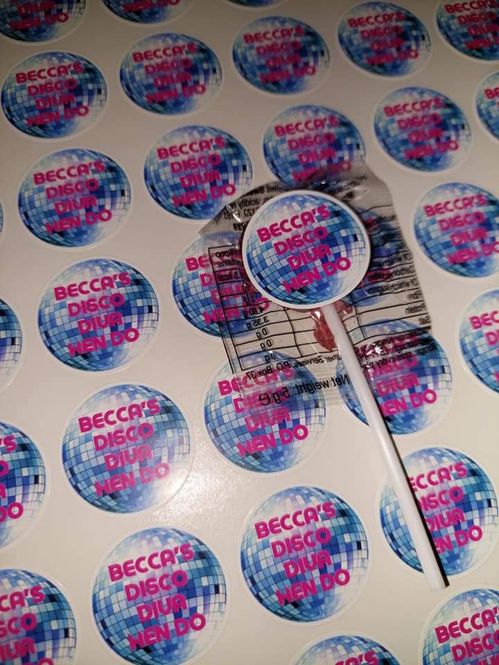 Disco Diva Stickers | Various Sizes | Disco Birthday Hen Party Supplies | Disco Theme Party