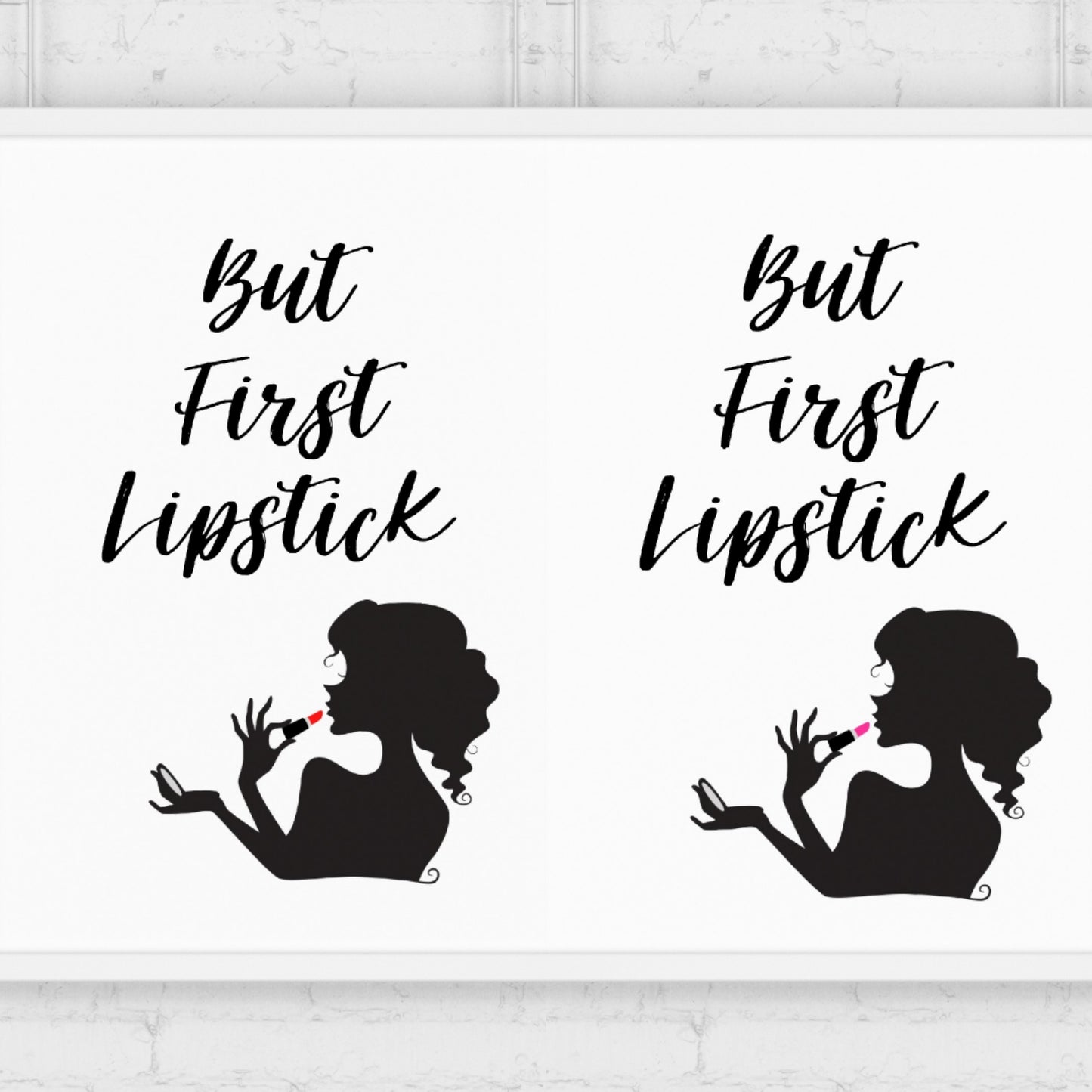 Quote Print | But First Lipstick | Makeup Print | Salon Print