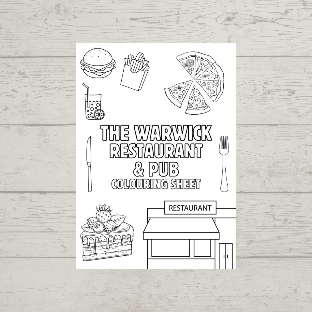 A6 Colouring Sheets | Restaurant Pub Colouring Sheets | Restaurant Pub Supplies