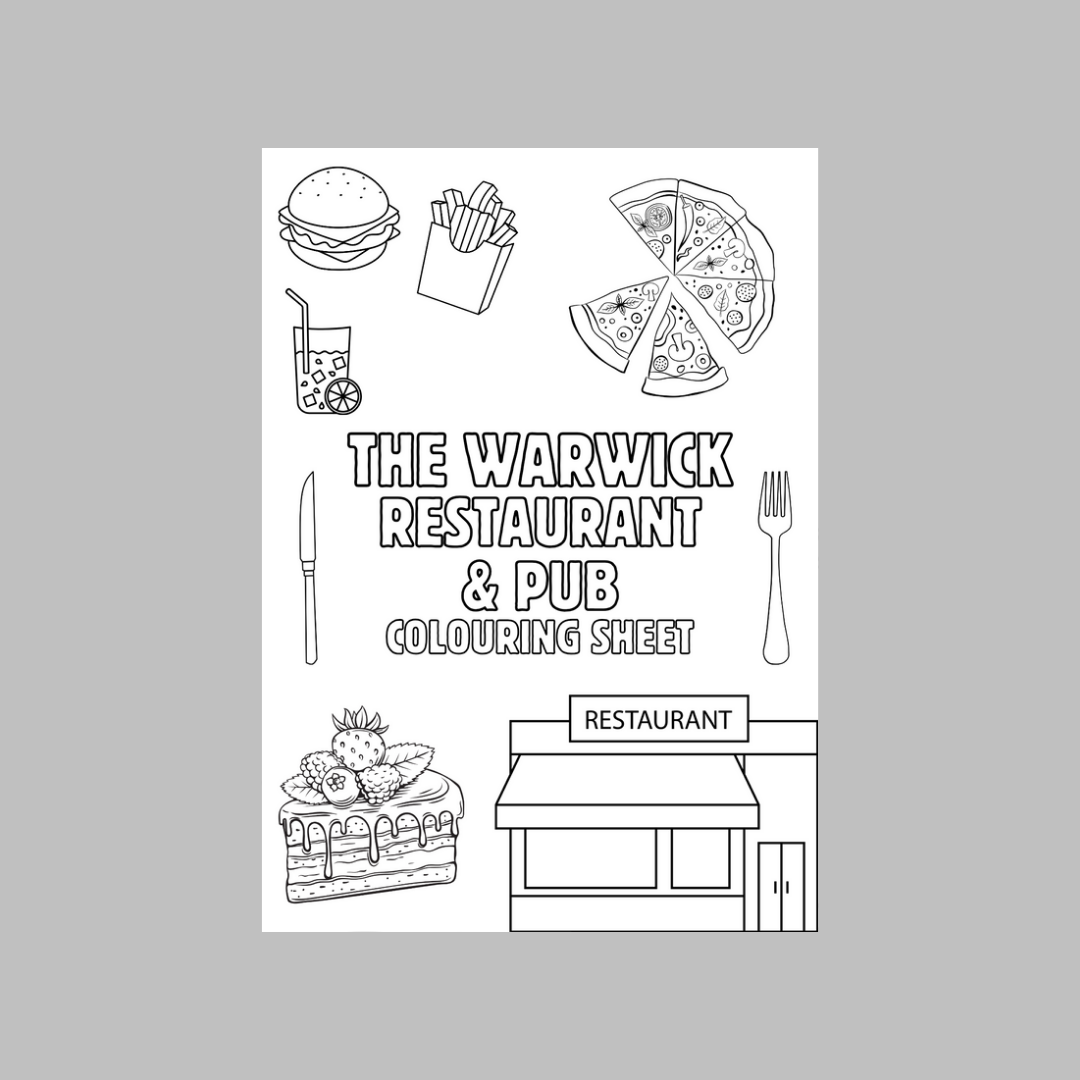 A6 Colouring Sheets | Restaurant Pub Colouring Sheets | Restaurant Pub Supplies