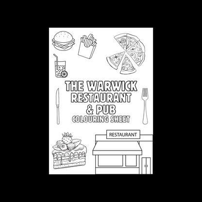 A6 Colouring Sheets | Restaurant Pub Colouring Sheets | Restaurant Pub Supplies