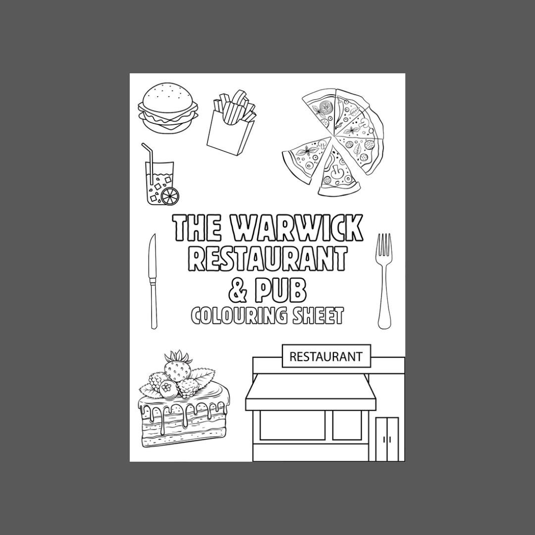 A6 Colouring Sheets | Restaurant Pub Colouring Sheets | Restaurant Pub Supplies