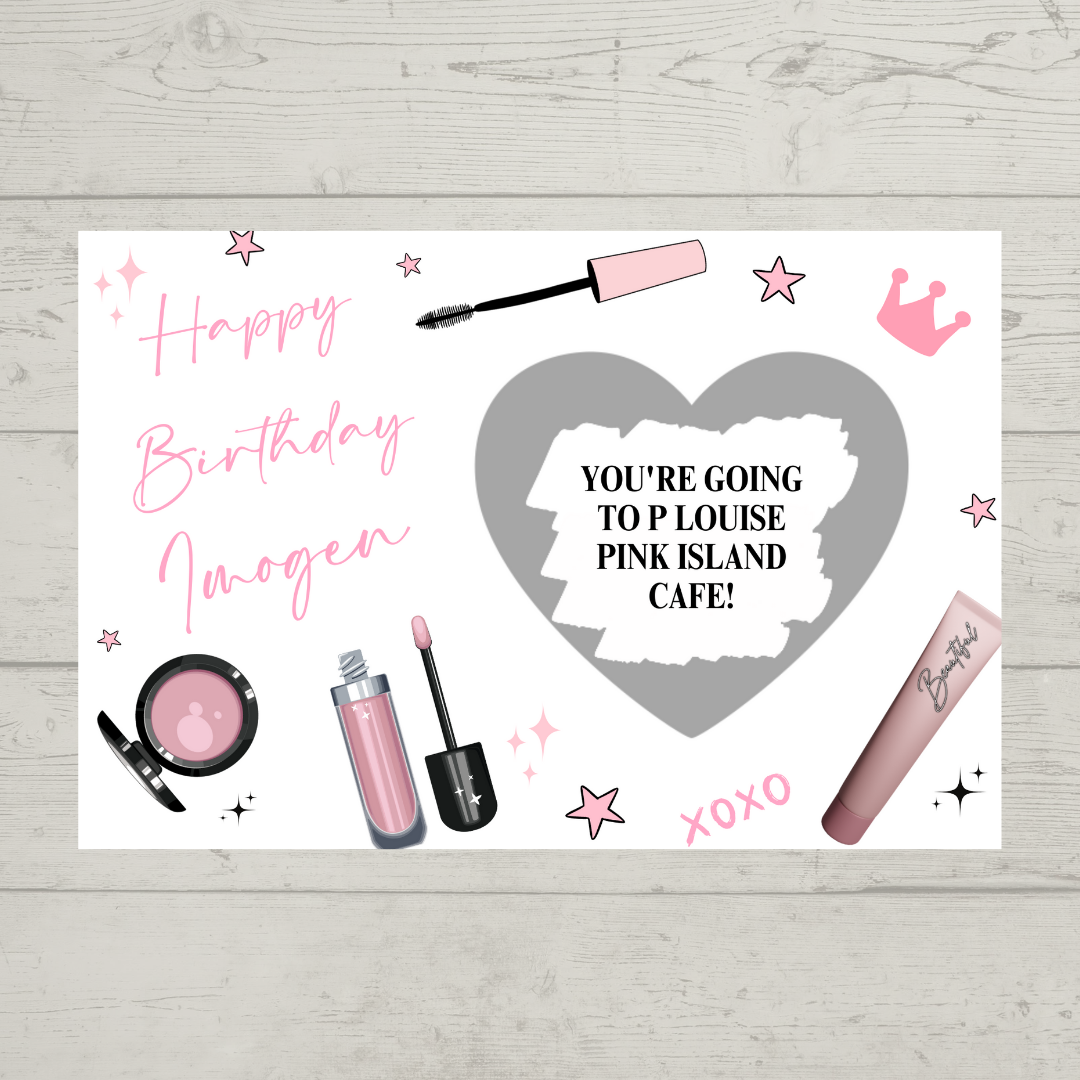 A6 Print | Makeup Gift Voucher | Makeup Scratch Reveal Gift Ticket Idea