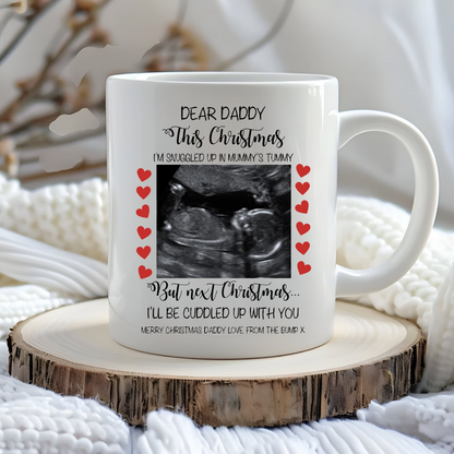 Daddy To Be Scan Photo Mug | Christmas Bump Mug | Gift Idea