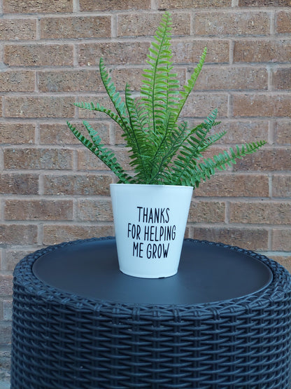 Plant Pot Sticker | Thanks For Helping Me Grow | Teacher Gift | Sticker Decal