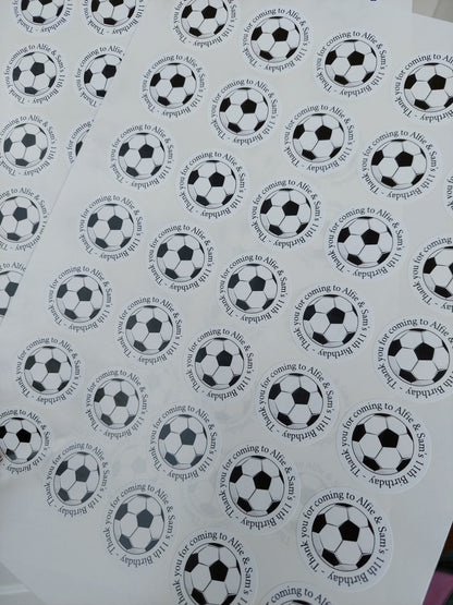 Football Birthday Stickers | Various Sizes | Football Party Supplies | Football Party Theme