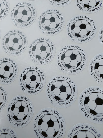 Football Birthday Stickers | Various Sizes | Football Party Supplies | Football Party Theme