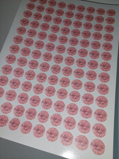 Blush Pink Birthday Stickers | Various Sizes | Birthday Party Supplies