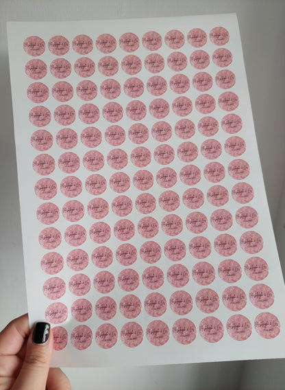 Blush Pink Birthday Stickers | Various Sizes | Birthday Party Supplies