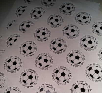 Football Birthday Stickers | Various Sizes | Football Party Supplies | Football Party Theme