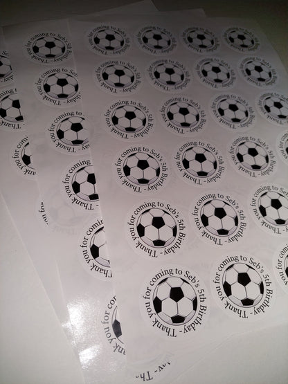 Football Birthday Stickers | Various Sizes | Football Party Supplies | Football Party Theme