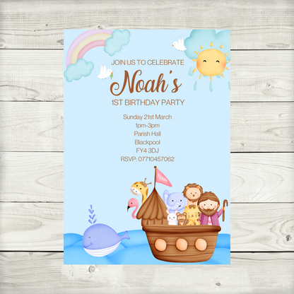 Noah's Ark Invitations | Animal Invites | Noah's Ark Theme Invitations | Party Invitations