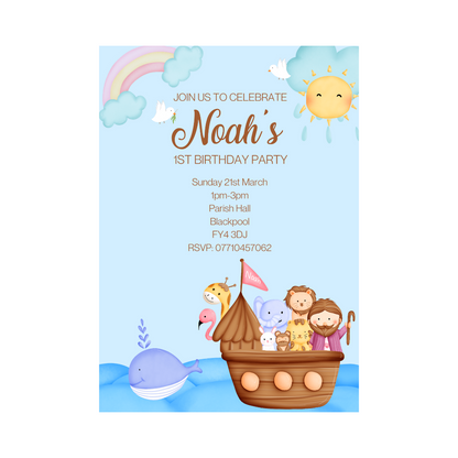 Noah's Ark Invitations | Animal Invites | Noah's Ark Theme Invitations | Party Invitations