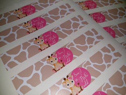 Juice Bottle Labels | Giraffe Theme Labels | Water Bottle Stickers | Giraffe Party | Party Stickers