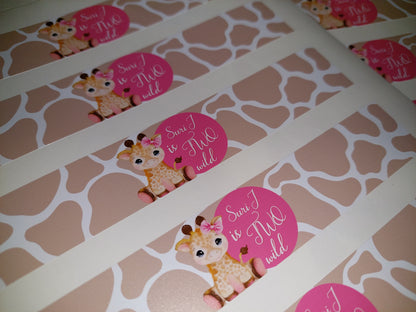 Juice Bottle Labels | Giraffe Theme Labels | Water Bottle Stickers | Giraffe Party | Party Stickers