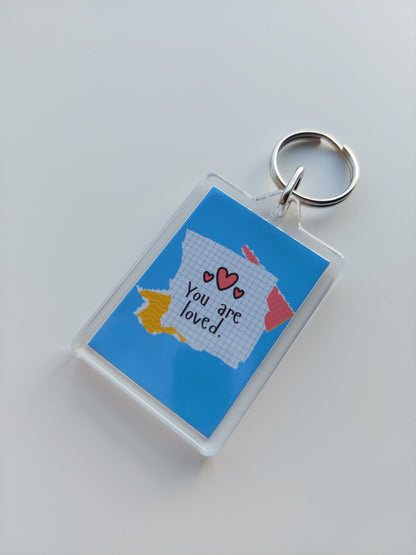 Keyring Gift | You Are Loved | Positive Quote Keyring | Positive Reminder Gift