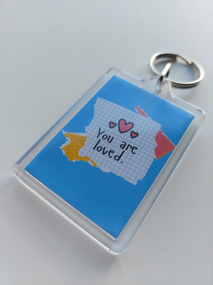 Keyring Gift | You Are Loved | Positive Quote Keyring | Positive Reminder Gift