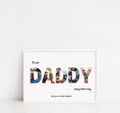 Fathers Day Print | Personalised Photo Letters | Father's Day Gift