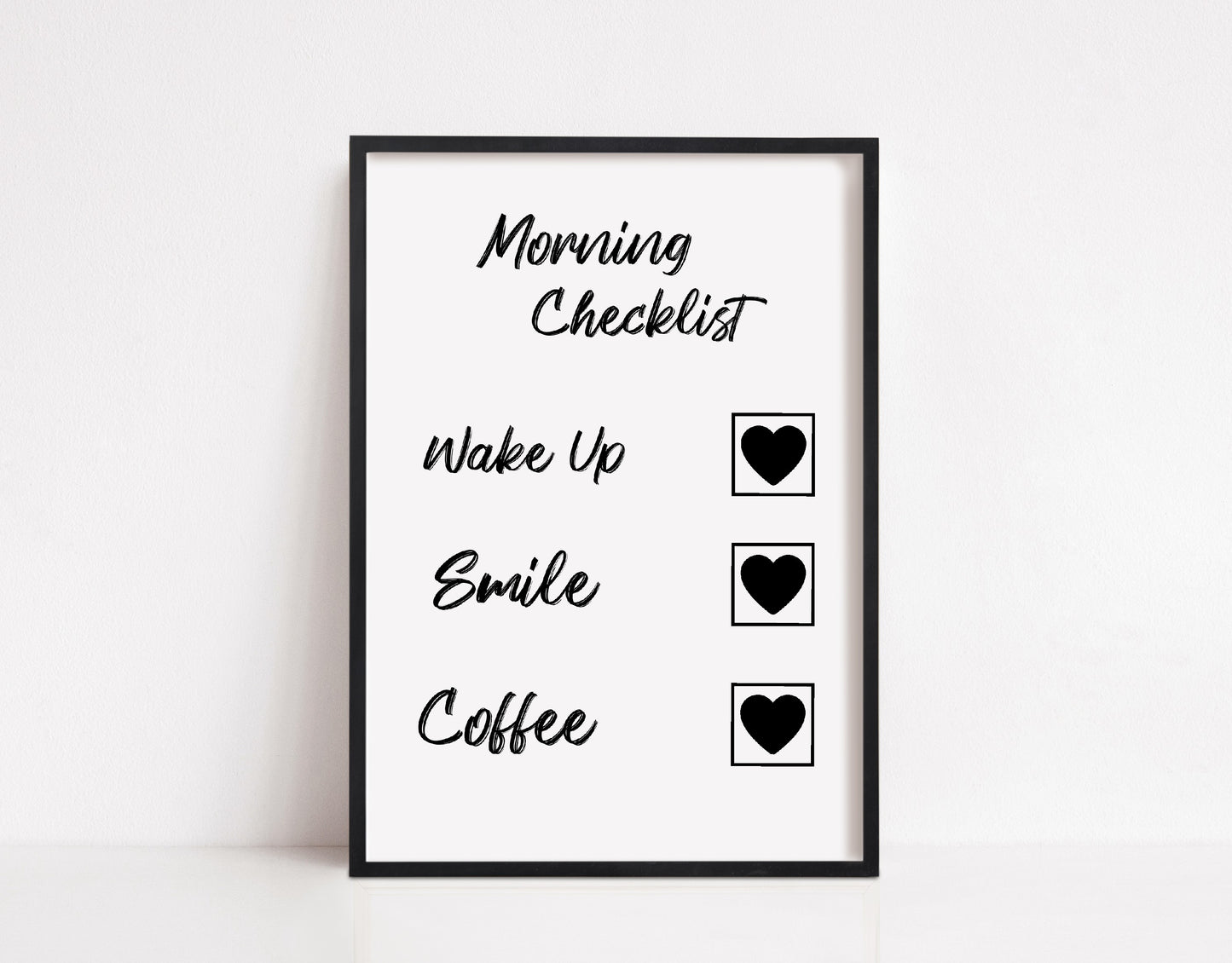 Bedroom Print | Morning Checklist | Quote Print - Dinky Designs
