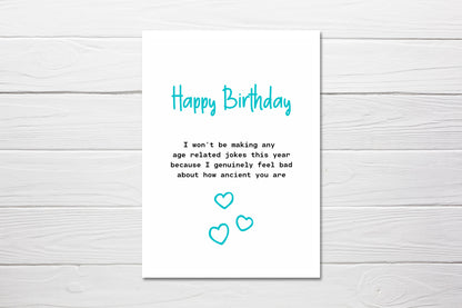 Birthday Card | How Ancient You Are | Funny Card | Joke Card - Dinky Designs