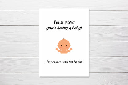 Baby Shower Card | So Excited You're Having A Baby | New Baby Card