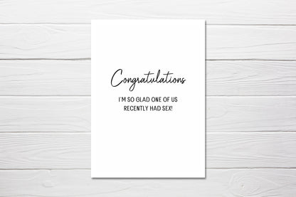 Baby Shower Card | Congratulations, I's So Glad One Of Us Card | New Baby Card