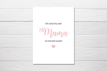 Baby Shower Card | Beautiful Baby Mama On Your Baby Shower Card | New Baby Card | Personalised Baby Shower Card - Dinky Designs