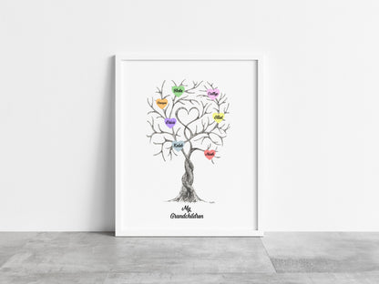 Family Print | My Grandchildren | Family Tree Print | Personalised Print