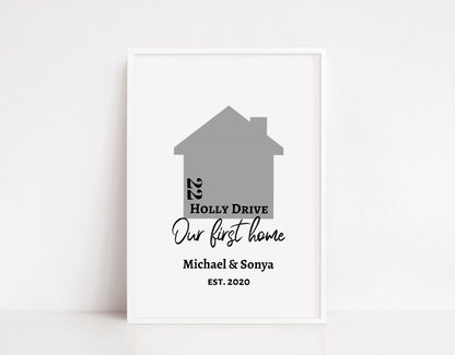 Home Print | Our First Home | Personalised Print