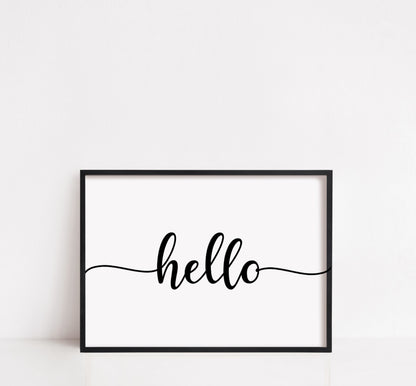 Household Print | Hello | Quote Print | Welcome Print