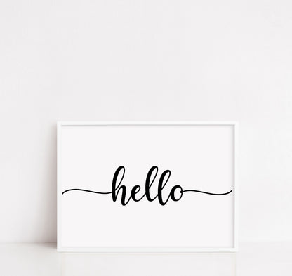 Household Print | Hello | Quote Print | Welcome Print