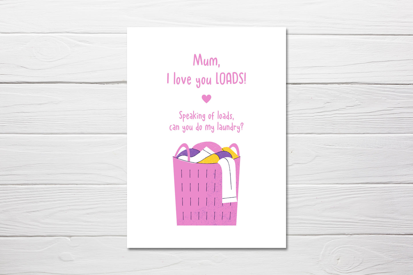 Mothers Day Card | Mum, I Love You Loads | Funny Mum Card | Mum Joke Card | Mum Joke Birthday Card