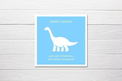 Fathers Day Card | Daddy-saurus | Cute Dinosaur Dad Card