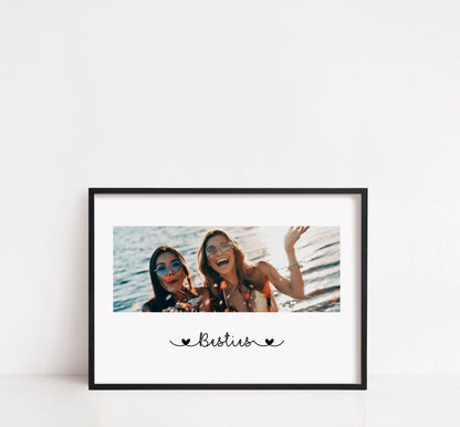 Besties Print | Personalised Image Print | Photo Print | Best Friend Gift | Best Friend Print (Landscape)